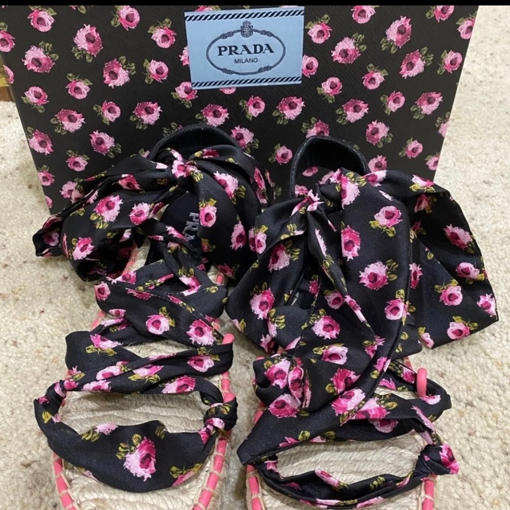 Floral Prada Sandals